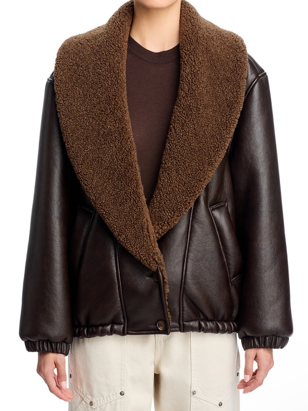 BLANKNYC Icon Status Shawl Collar Faux Leather Coat - Picture 5 of 6